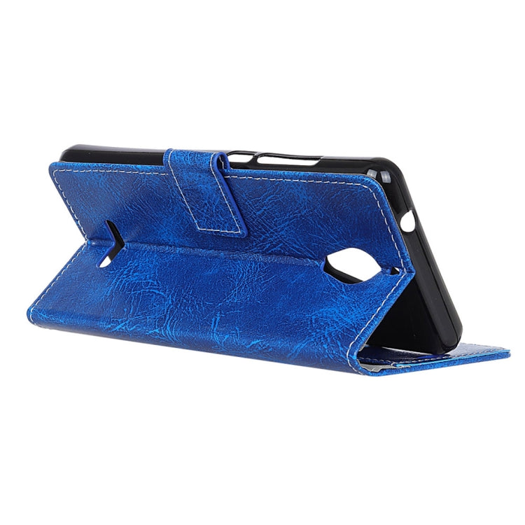 Wiko TOMMY 2 Plus Retro Crazy Horse Texture Horizontal Flip Leather Case with Holder & Card Slots & Wallet & Photo Frame