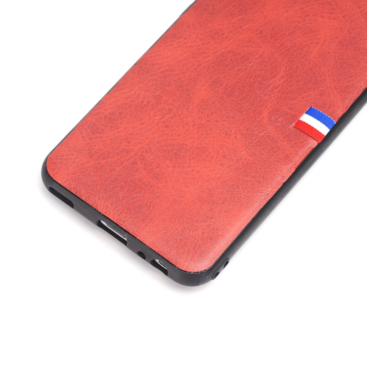 For Huawei  P10 Plus PU Leather Crazy Horse Texture Flag Detail Protective Back Case