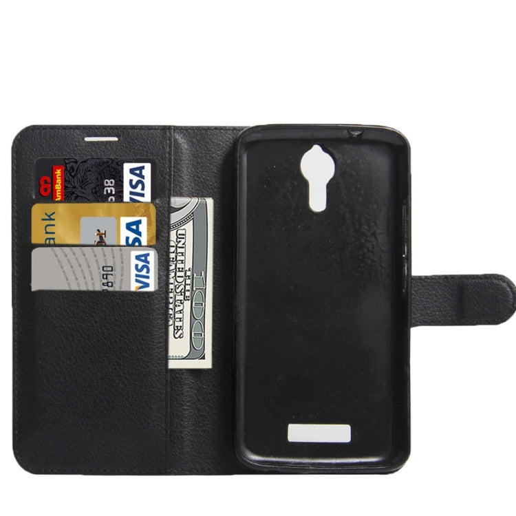 For Acer Liquid Zest Plus / Z628 Litchi Texture Horizontal Flip Leather Case with Magnetic Buckle & Holder & Card Slots & Wallet