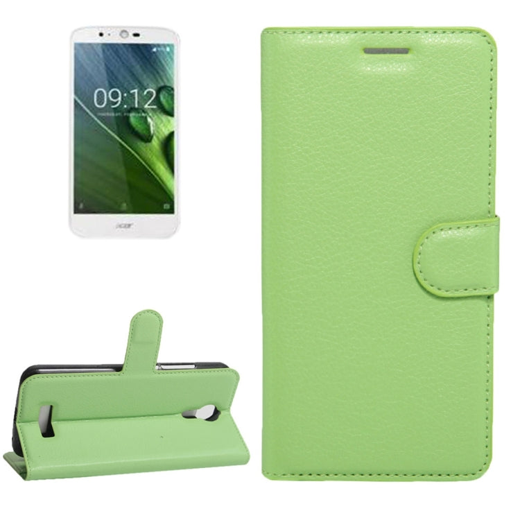 For Acer Liquid Zest Plus / Z628 Litchi Texture Horizontal Flip Leather Case with Magnetic Buckle & Holder & Card Slots & Wallet
