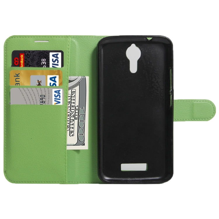 For Acer Liquid Zest Plus / Z628 Litchi Texture Horizontal Flip Leather Case with Magnetic Buckle & Holder & Card Slots & Wallet