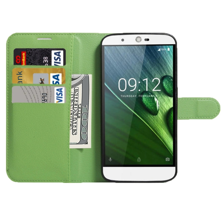 For Acer Liquid Zest Plus / Z628 Litchi Texture Horizontal Flip Leather Case with Magnetic Buckle & Holder & Card Slots & Wallet