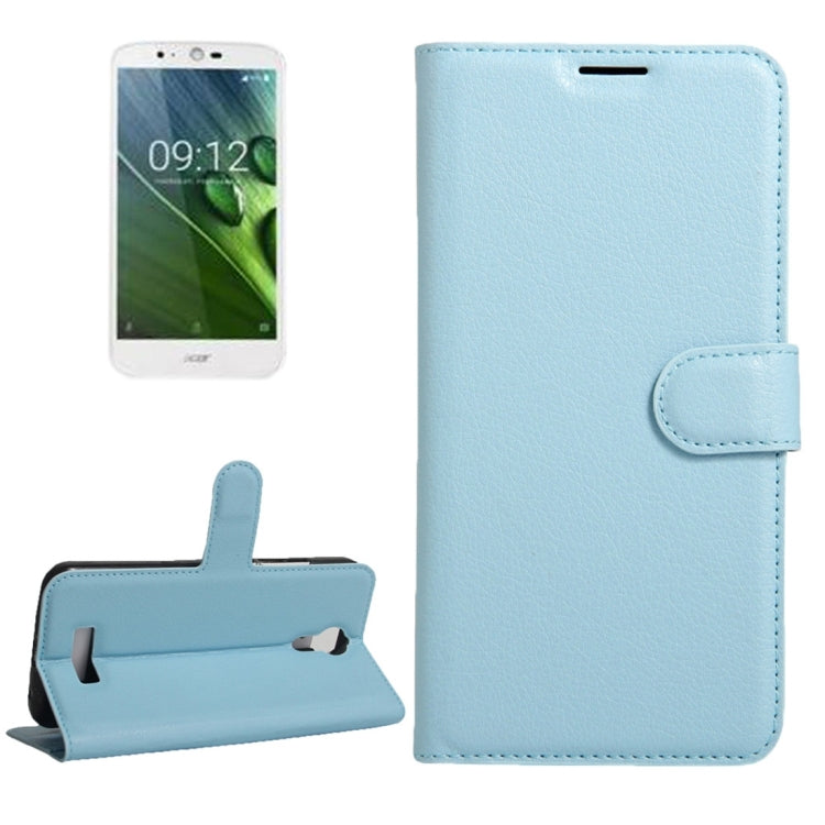 For Acer Liquid Zest Plus / Z628 Litchi Texture Horizontal Flip Leather Case with Magnetic Buckle & Holder & Card Slots & Wallet