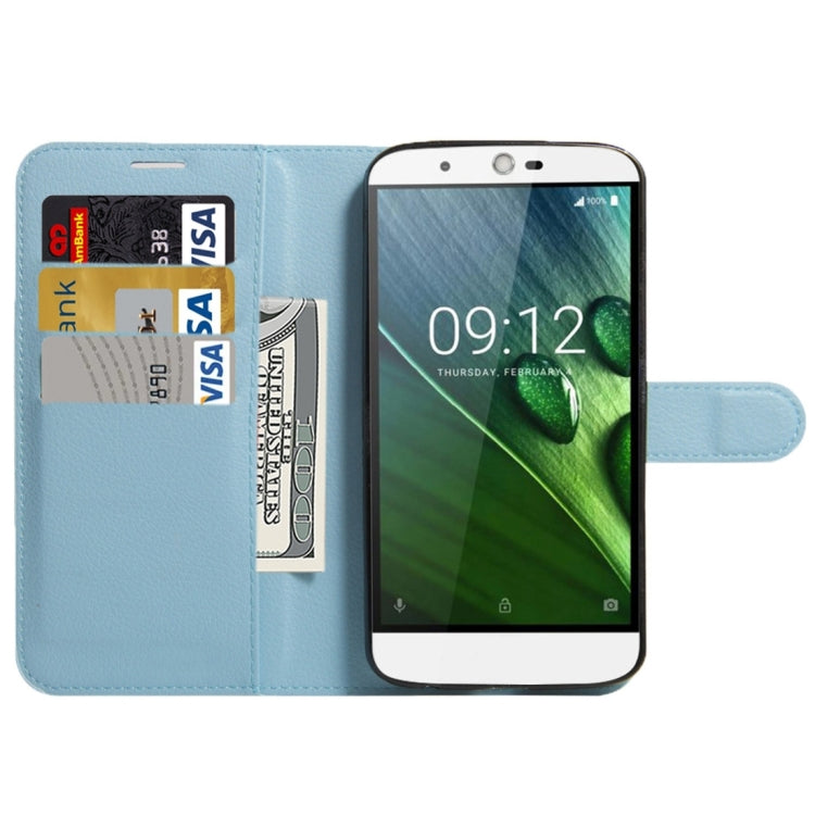 For Acer Liquid Zest Plus / Z628 Litchi Texture Horizontal Flip Leather Case with Magnetic Buckle & Holder & Card Slots & Wallet