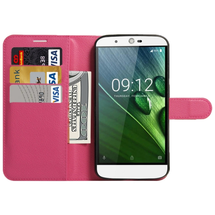 For Acer Liquid Zest Plus / Z628 Litchi Texture Horizontal Flip Leather Case with Magnetic Buckle & Holder & Card Slots & Wallet