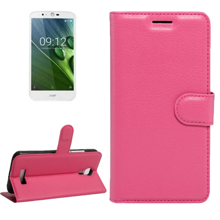 For Acer Liquid Zest Plus / Z628 Litchi Texture Horizontal Flip Leather Case with Magnetic Buckle & Holder & Card Slots & Wallet