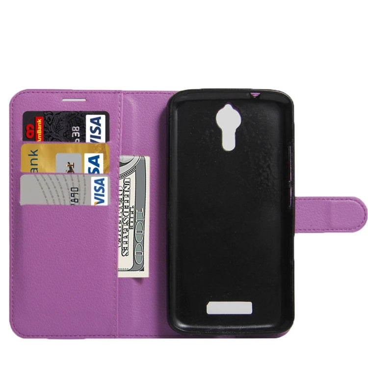 For Acer Liquid Zest Plus / Z628 Litchi Texture Horizontal Flip Leather Case with Magnetic Buckle & Holder & Card Slots & Wallet