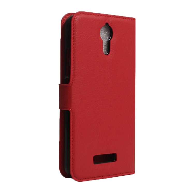 For Acer Liquid Zest Plus / Z628 Litchi Texture Horizontal Flip Leather Case with Magnetic Buckle & Holder & Card Slots & Wallet