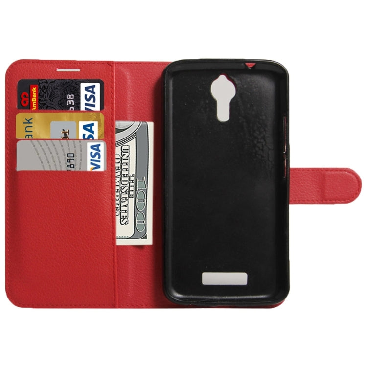 For Acer Liquid Zest Plus / Z628 Litchi Texture Horizontal Flip Leather Case with Magnetic Buckle & Holder & Card Slots & Wallet