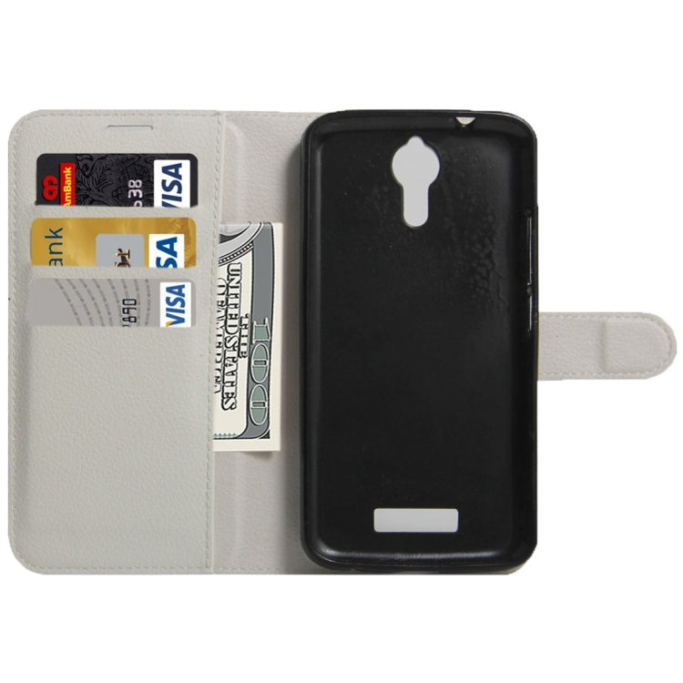 For Acer Liquid Zest Plus / Z628 Litchi Texture Horizontal Flip Leather Case with Magnetic Buckle & Holder & Card Slots & Wallet