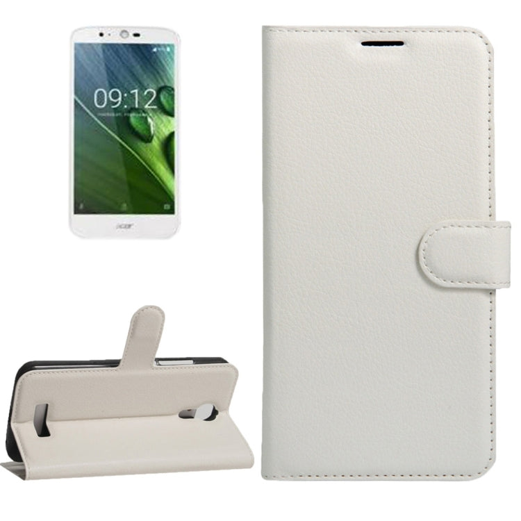 For Acer Liquid Zest Plus / Z628 Litchi Texture Horizontal Flip Leather Case with Magnetic Buckle & Holder & Card Slots & Wallet