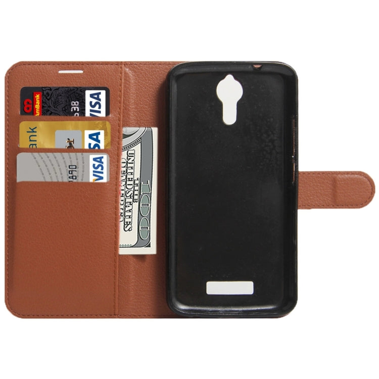 For Acer Liquid Zest Plus / Z628 Litchi Texture Horizontal Flip Leather Case with Magnetic Buckle & Holder & Card Slots & Wallet
