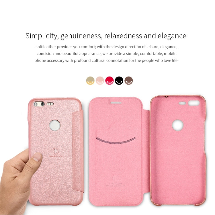 Lenuo for Google Pixel PU+PC  Litchi Texture Horizontal Flip Leather Case with