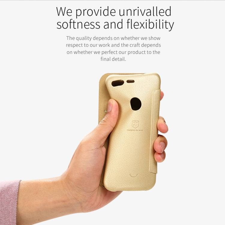 Lenuo for Google Pixel PU+PC  Litchi Texture Horizontal Flip Leather Case with