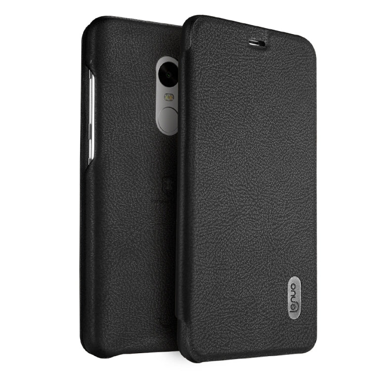 Lenuo for  Xiaomi Redmi Note 4 PU+PC Litchi Texture Horizontal Flip Leather Case with Card Slots