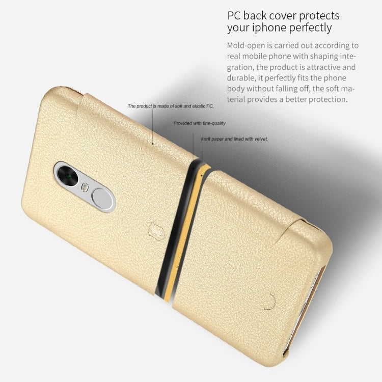 Lenuo for  Xiaomi Redmi Note 4 PU+PC Litchi Texture Horizontal Flip Leather Case with Card Slots