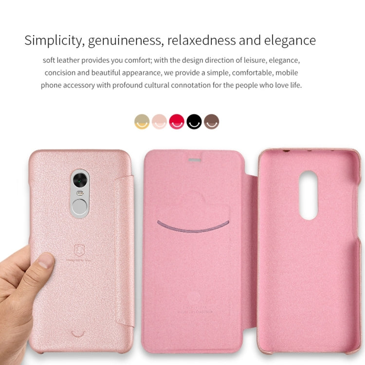 Lenuo for  Xiaomi Redmi Note 4 PU+PC Litchi Texture Horizontal Flip Leather Case with Card Slots