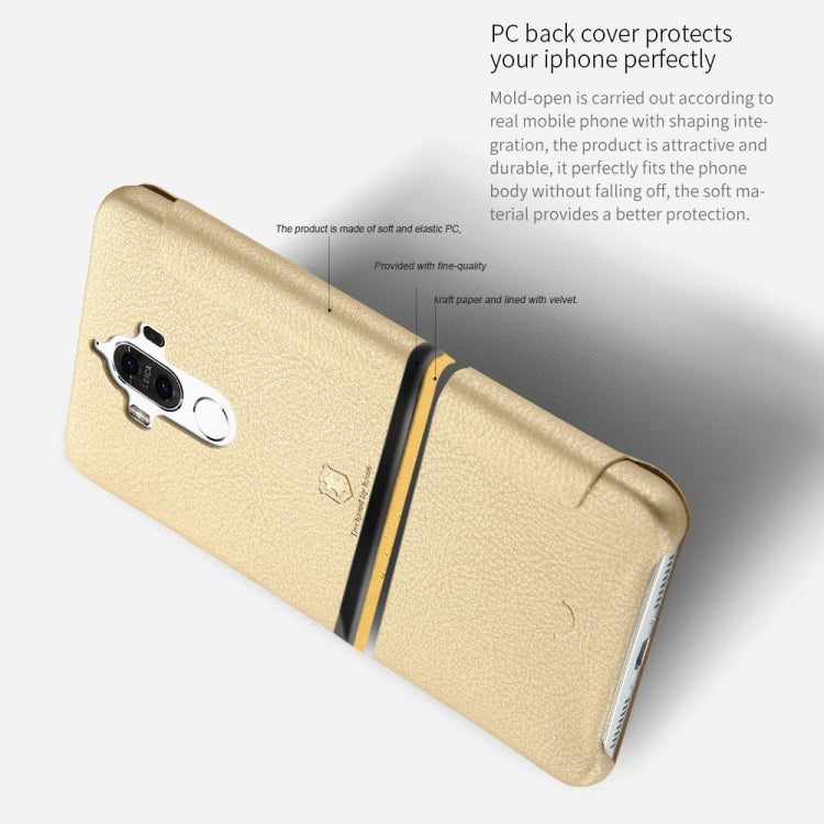 Lenuo for  Huawei Mate 9 PU+PC Litchi Texture Horizontal Flip Leather Case with Card Slots