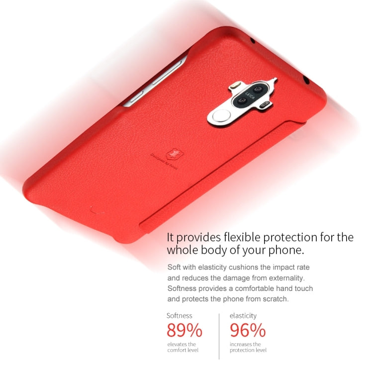 Lenuo for  Huawei Mate 9 PU+PC Litchi Texture Horizontal Flip Leather Case with Card Slots