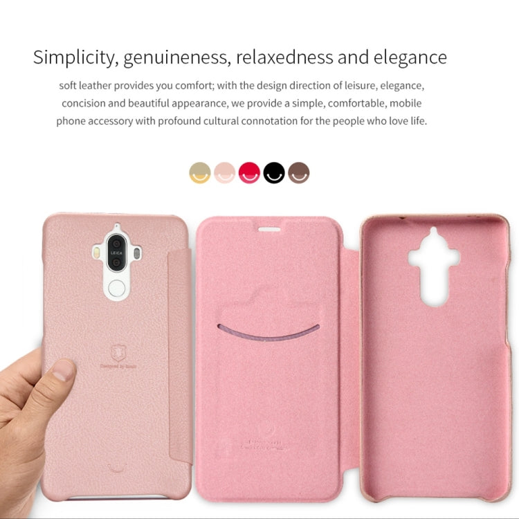 Lenuo for  Huawei Mate 9 PU+PC Litchi Texture Horizontal Flip Leather Case with Card Slots