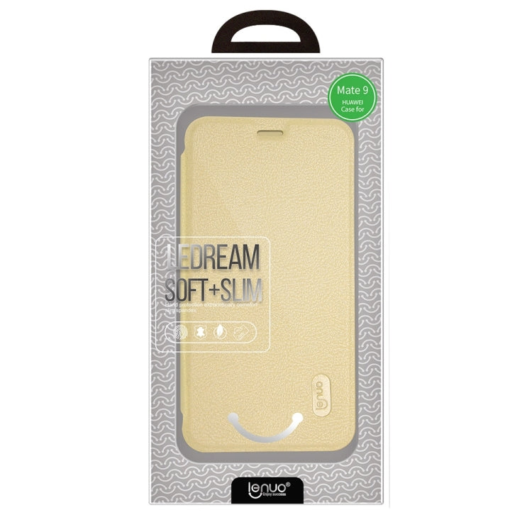 Lenuo for  Huawei Mate 9 PU+PC Litchi Texture Horizontal Flip Leather Case with Card Slots