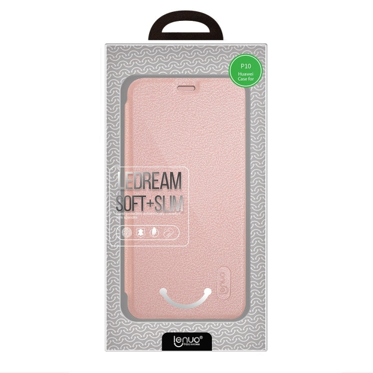 Lenuo for  Huawei P10 PU+PC Litchi Texture Horizontal Flip Leather Case with Card Slots