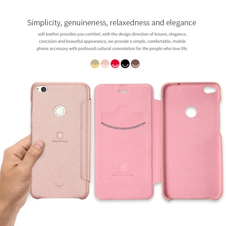 Lenuo for  Huawei P8 Lite 2017 PU+PC Litchi Texture Horizontal Flip Leather Case with Card Slots