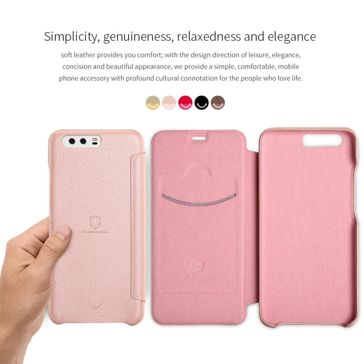 Lenuo for  Huawei P10 Plus PU+PC Litchi Texture Horizontal Flip Leather Case with Card Slots