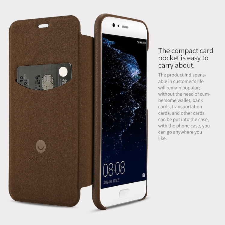 Lenuo for  Huawei P10 Plus PU+PC Litchi Texture Horizontal Flip Leather Case with Card Slots