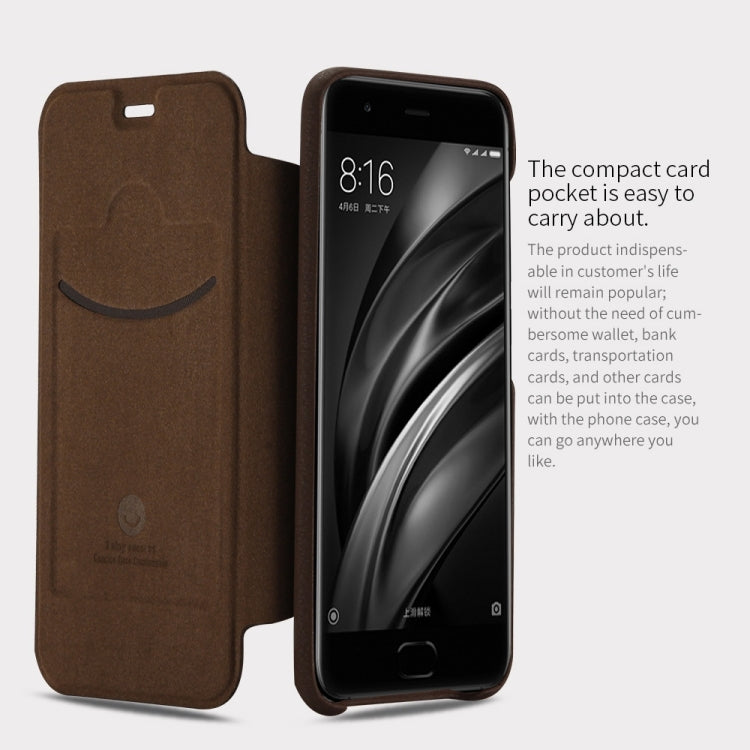 Lenuo for  Xiaomi Mi 6 PU+PC Litchi Texture Horizontal Flip Leather Case with Card Slots