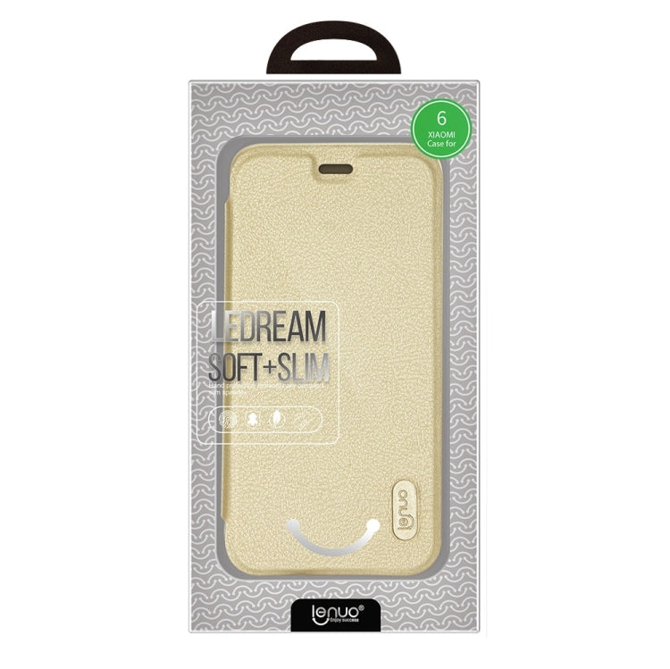 Lenuo for  Xiaomi Mi 6 PU+PC Litchi Texture Horizontal Flip Leather Case with Card Slots