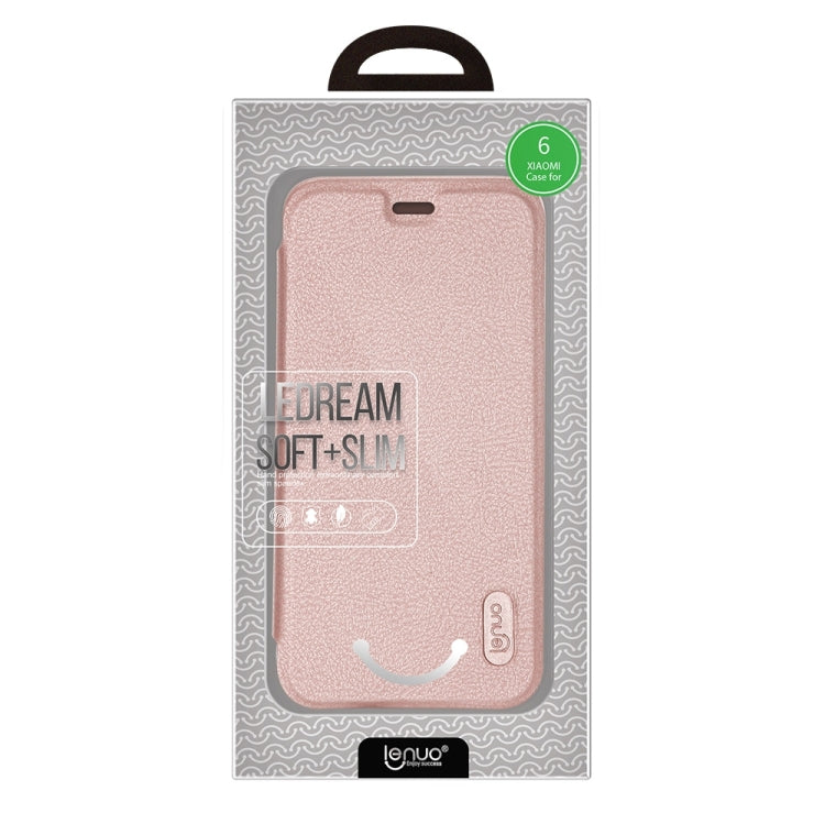 Lenuo for  Xiaomi Mi 6 PU+PC Litchi Texture Horizontal Flip Leather Case with Card Slots