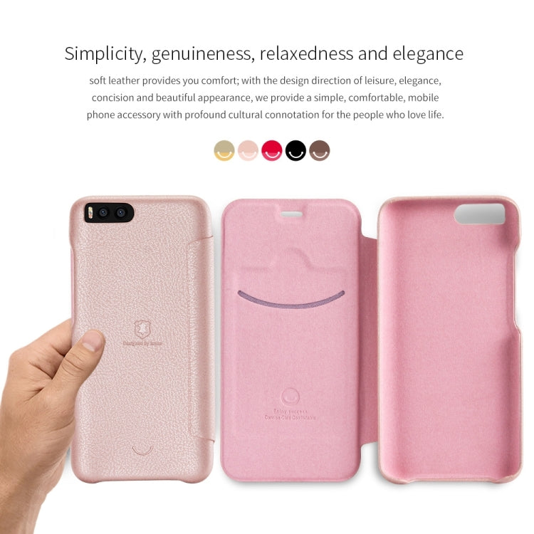Lenuo for  Xiaomi Mi 6 PU+PC Litchi Texture Horizontal Flip Leather Case with Card Slots