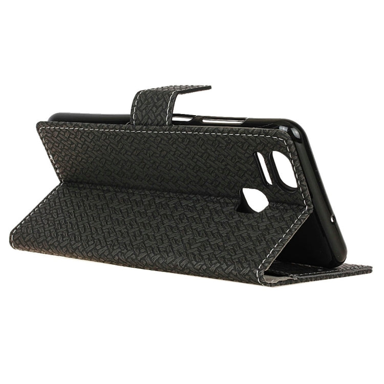 For ASUS ZenFone 3 Zoom / ZE553KL Knit Texture Horizontal Flip Leather Case with Holder & Card Slots & Wallet & Photo Frame