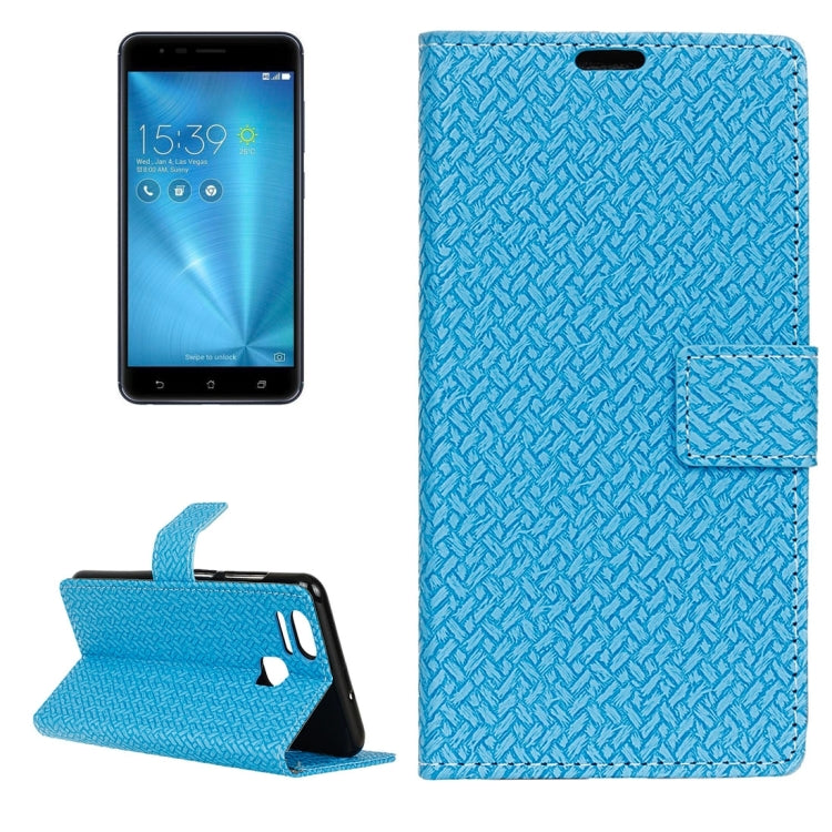 For ASUS ZenFone 3 Zoom / ZE553KL Knit Texture Horizontal Flip Leather Case with Holder & Card Slots & Wallet & Photo Frame