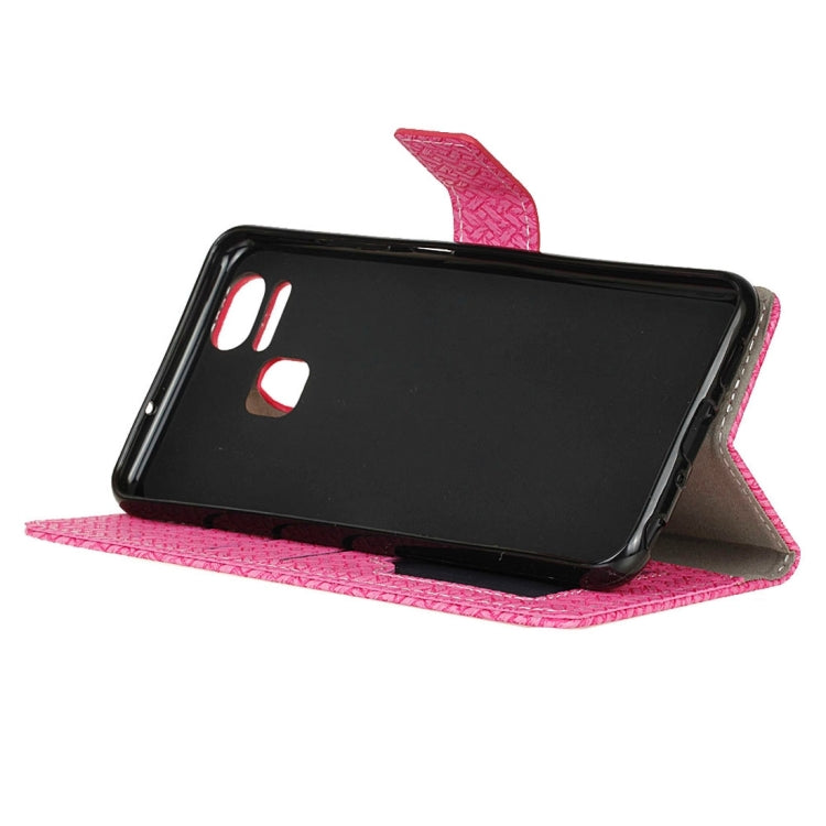 For ASUS ZenFone 3 Zoom / ZE553KL Knit Texture Horizontal Flip Leather Case with Holder & Card Slots & Wallet & Photo Frame