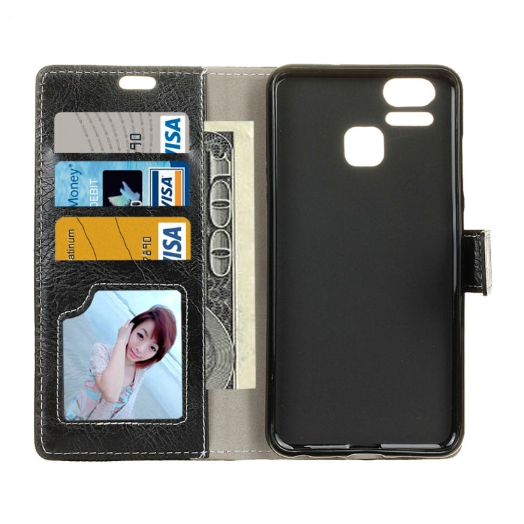 For ASUS ZenFone 3 Zoom / ZE553KL Retro Crazy Horse Texture Horizontal Flip Leather Case with Holder & Card Slots & Wallet & Photo Frame