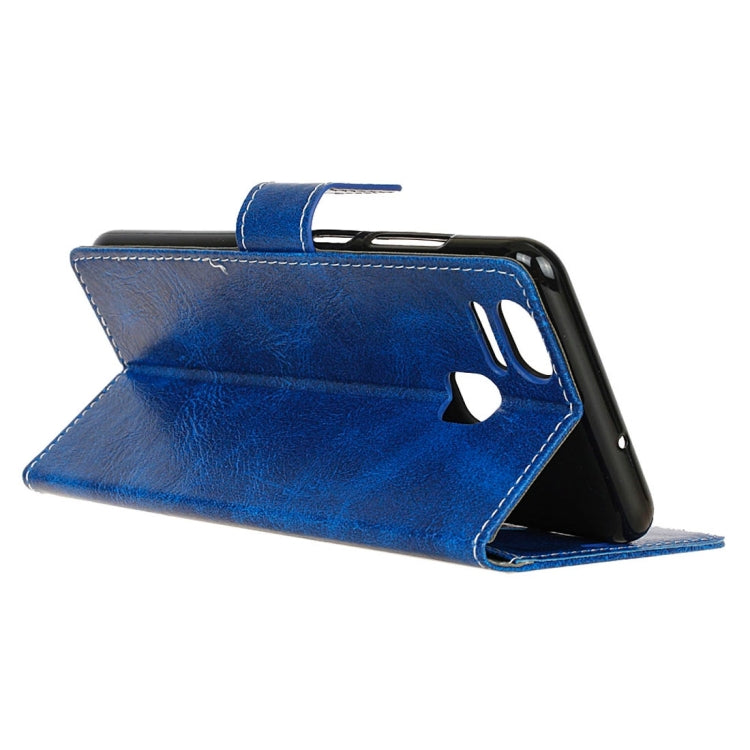 For ASUS ZenFone 3 Zoom / ZE553KL Retro Crazy Horse Texture Horizontal Flip Leather Case with Holder & Card Slots & Wallet & Photo Frame