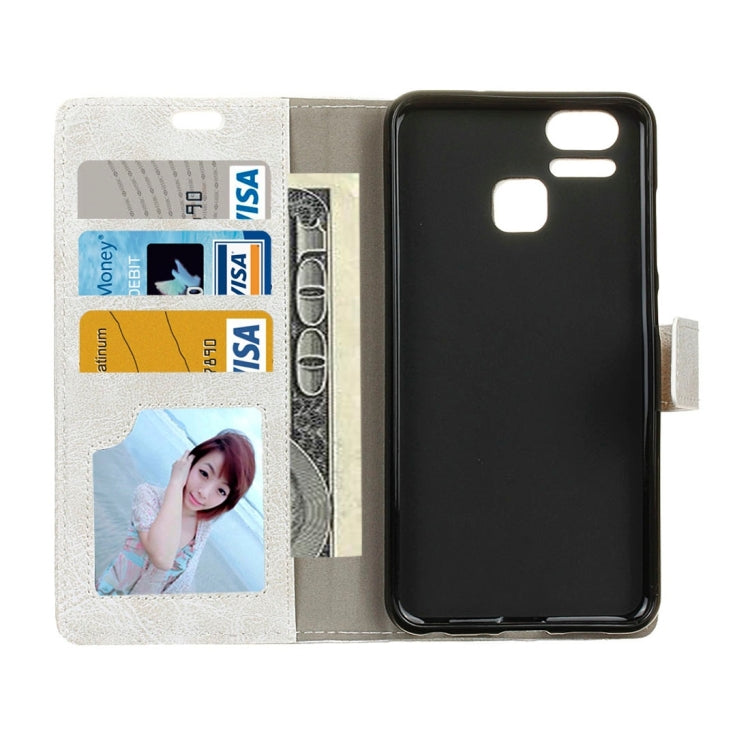 For ASUS ZenFone 3 Zoom / ZE553KL Retro Crazy Horse Texture Horizontal Flip Leather Case with Holder & Card Slots & Wallet & Photo Frame