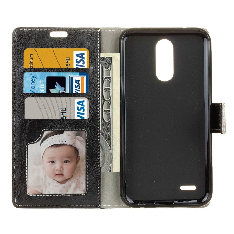 For LG K8 (2017) (EU Version) Retro Crazy Horse Texture Horizontal Flip Leather Case with Holder & Card Slots & Wallet & Photo Frame