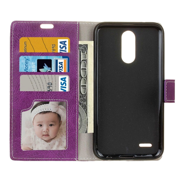 For LG K8 (2017) (EU Version) Retro Crazy Horse Texture Horizontal Flip Leather Case with Holder & Card Slots & Wallet & Photo Frame