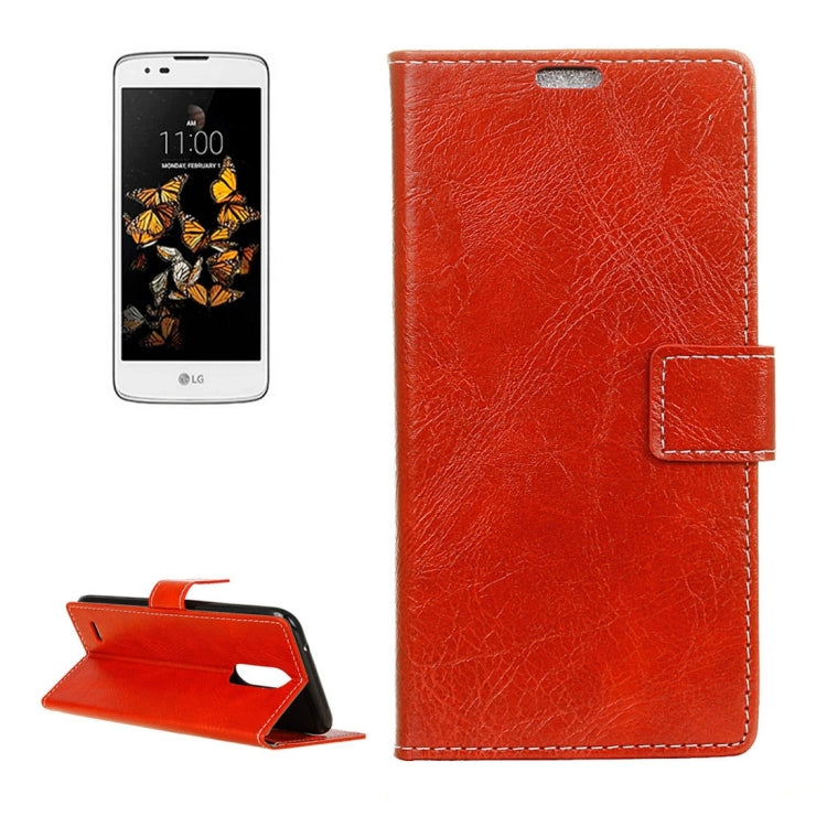 For LG K8 (2017) (EU Version) Retro Crazy Horse Texture Horizontal Flip Leather Case with Holder & Card Slots & Wallet & Photo Frame
