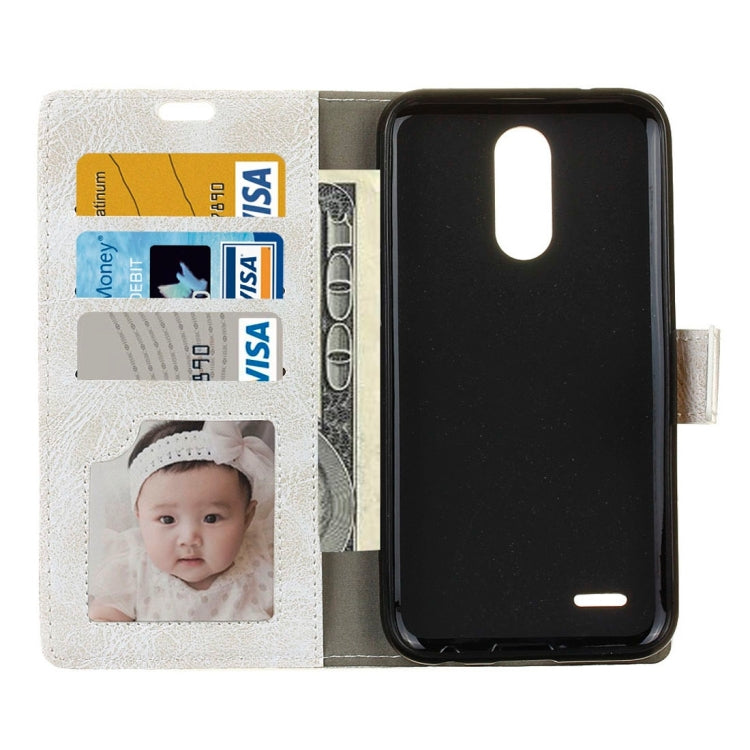 For LG K8 (2017) (EU Version) Retro Crazy Horse Texture Horizontal Flip Leather Case with Holder & Card Slots & Wallet & Photo Frame