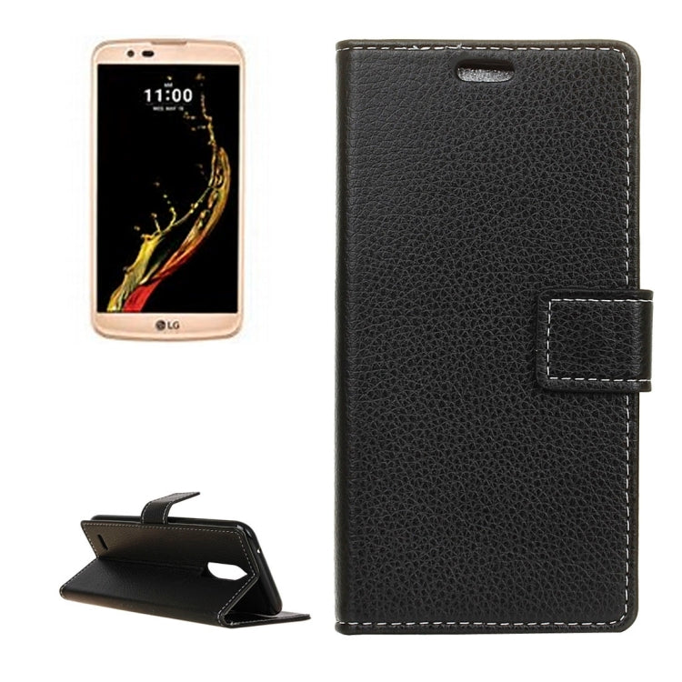 For LG K10 (2017) (EU Version) Litchi Texture Horizontal Flip Leather Case with Holder & Card Slots & Wallet & Photo Frame