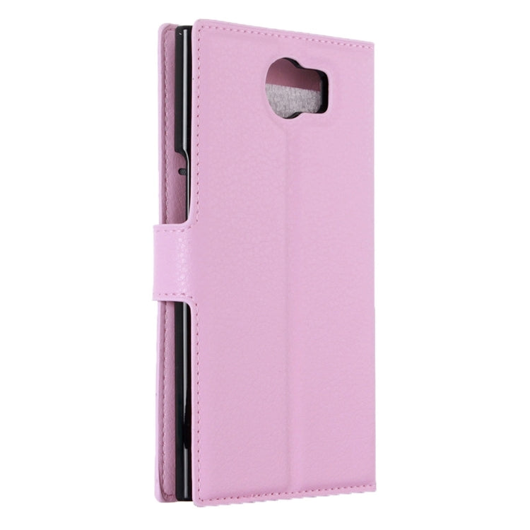 For Blackberry Priv Litchi Texture Horizontal Flip Leather Case with Magnetic Buckle & Holder & Card Slots & Wallet