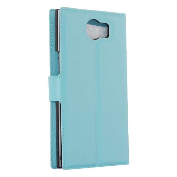 For Blackberry Priv Litchi Texture Horizontal Flip Leather Case with Magnetic Buckle & Holder & Card Slots & Wallet