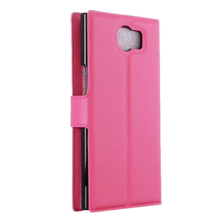 For Blackberry Priv Litchi Texture Horizontal Flip Leather Case with Magnetic Buckle & Holder & Card Slots & Wallet