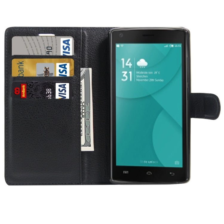 For DOOGEE X5 MAX Litchi Texture Horizontal Flip Leather Case with Magnetic Buckle & Holder & Card Slots & Wallet