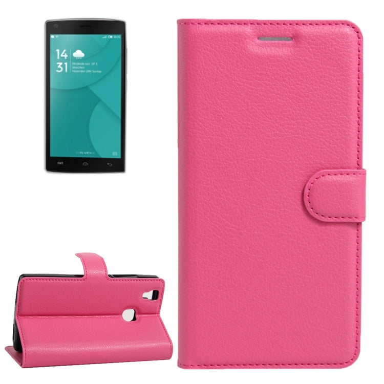 For DOOGEE X5 MAX Litchi Texture Horizontal Flip Leather Case with Magnetic Buckle & Holder & Card Slots & Wallet