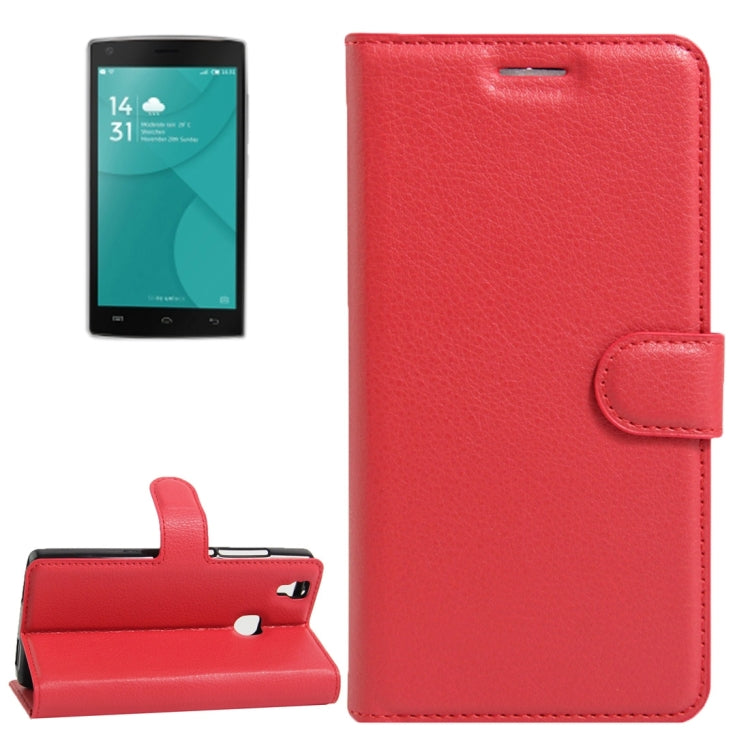 For DOOGEE X5 MAX Litchi Texture Horizontal Flip Leather Case with Magnetic Buckle & Holder & Card Slots & Wallet